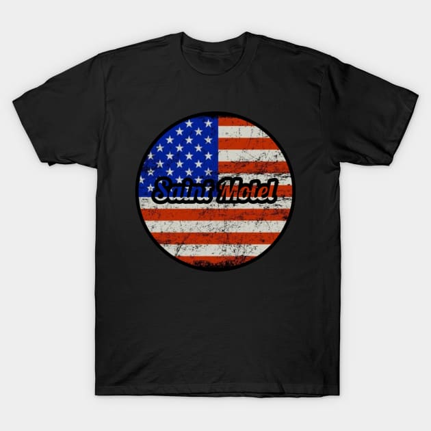 Saint Motel / USA Flag Vintage Style T-Shirt by Mieren Artwork 